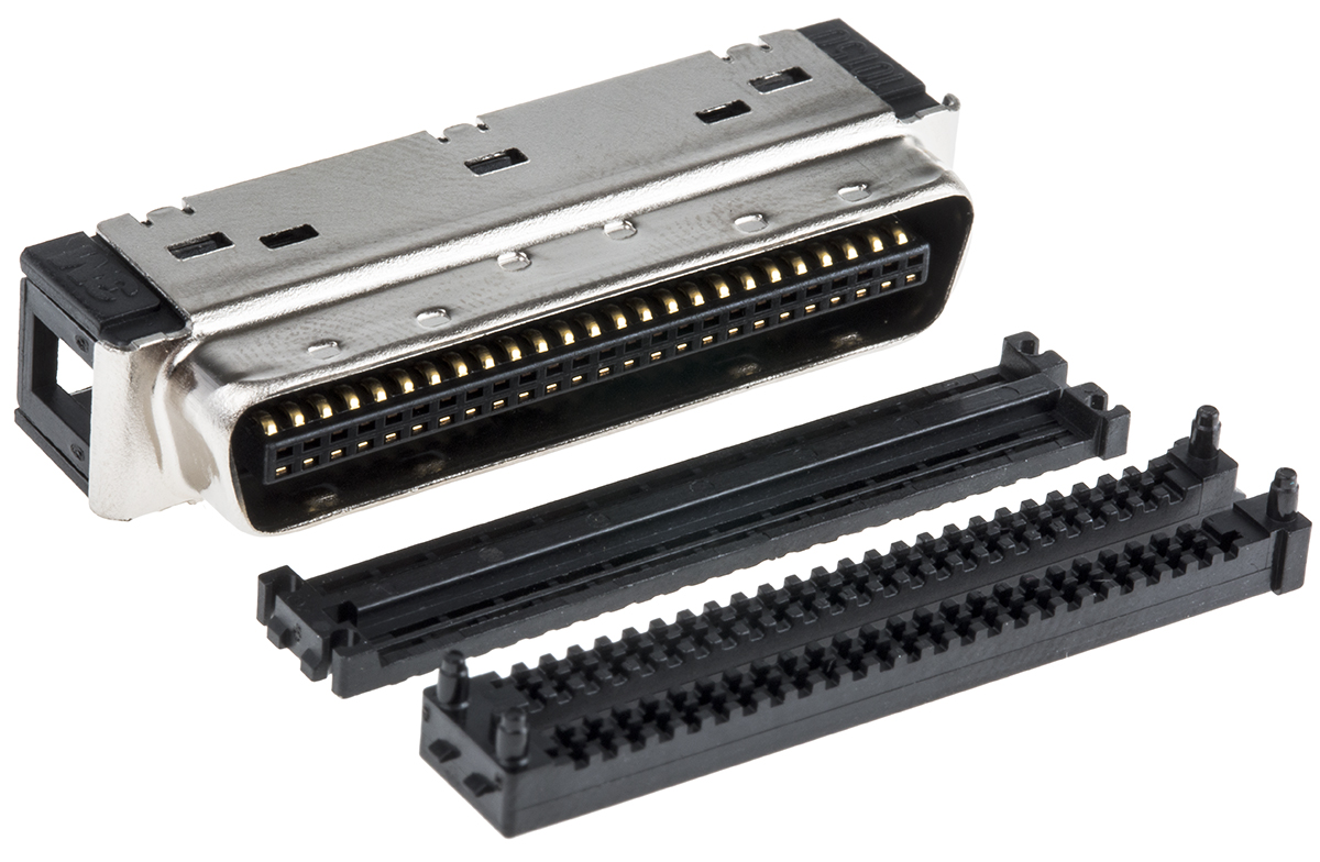 3M 50 Way Male Right Angle Cable SCSI Connector 1.27 mm Pitch, IDT