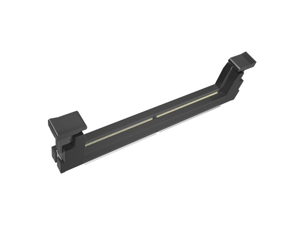 Amphenol Communications Solutions 0.5 mm Pitch 262 Way, Straight, Vertical Surface Mount Mount DDR5 DIMM Socket ,250V