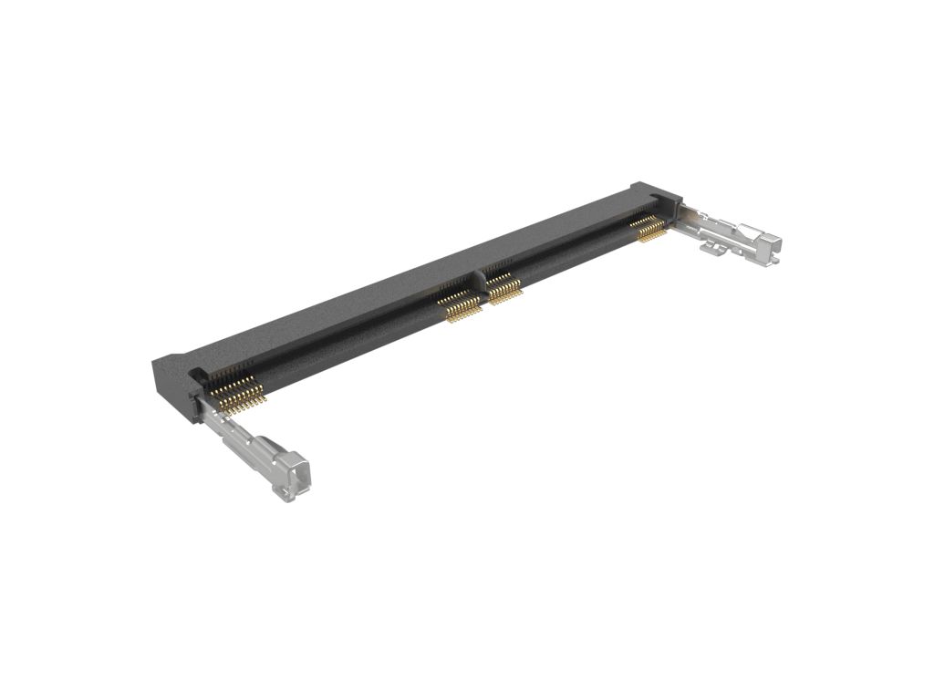 Amphenol Communications Solutions 0.5 mm Pitch 262 Way, Right Angle Surface Mount Mount DDR5 DIMM Socket ,250V ac, 500mA
