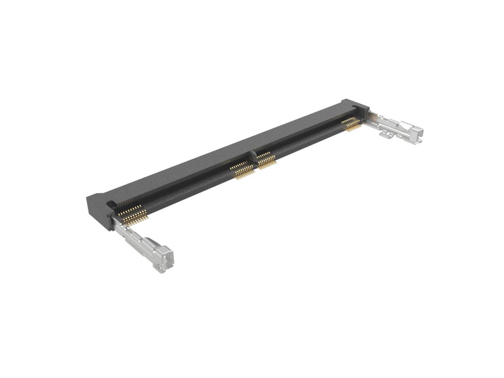 Amphenol Communications Solutions 0.5 mm Pitch 262 Way, Right Angle Surface Mount Mount DDR5 DIMM Socket ,250V ac, 500mA