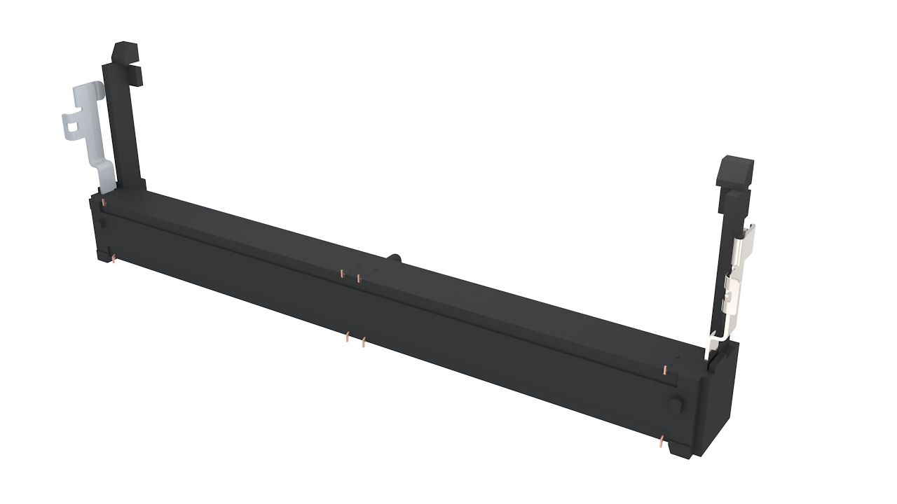 Amphenol Communications Solutions 0.5 mm Pitch 262 Way, Right Angle Surface Mount Mount DDR5 DIMM Socket ,250V ac, 500mA