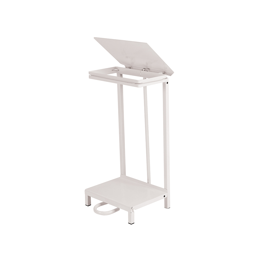 Robert Scott 92L Pedal Sack Holder Bin 92L White Pedal Steel Bin Bag Holder