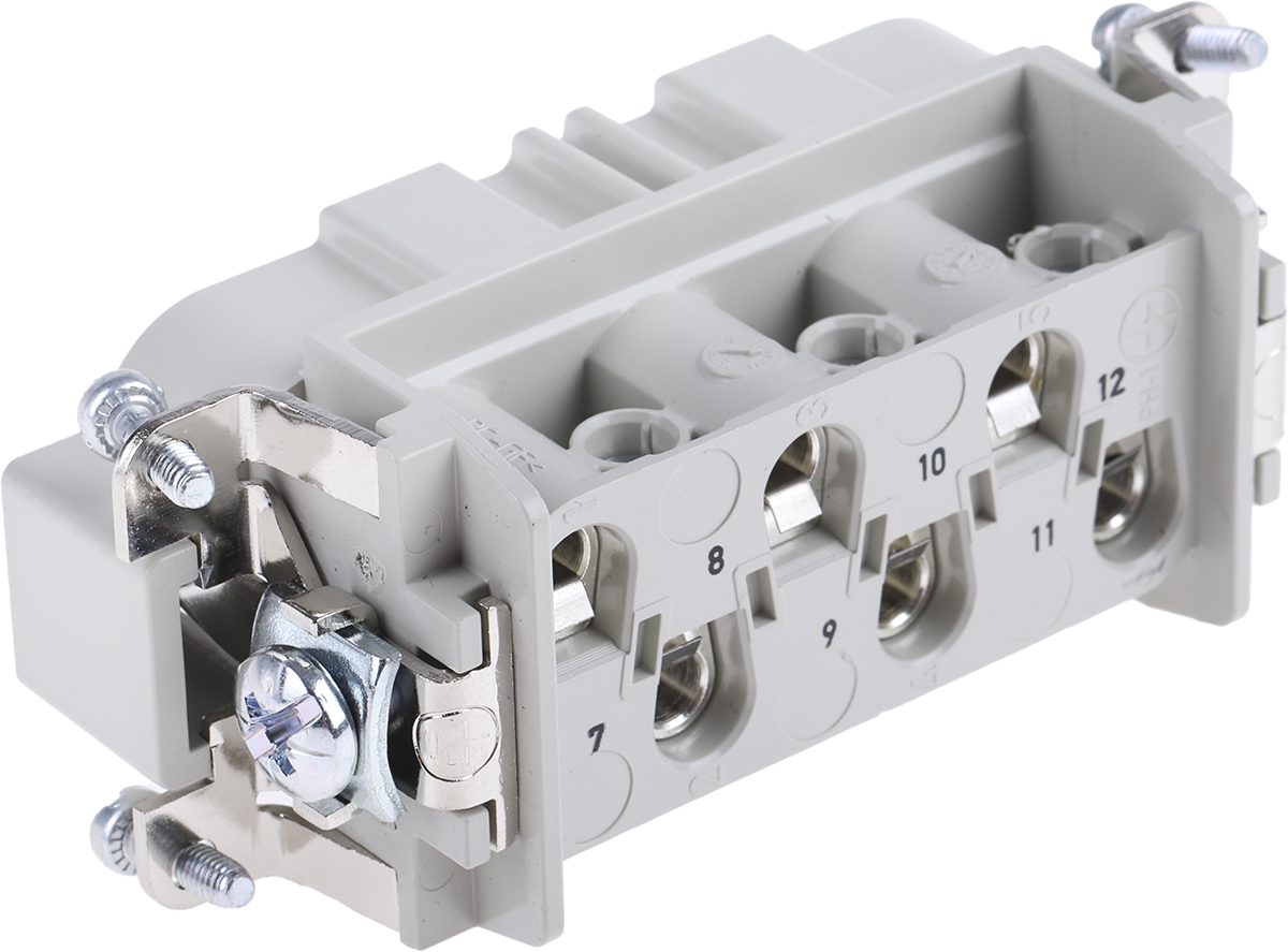 10170600 EPIC Heavy Duty Power Connector Insert, 35A, HBS Series Male, 12 Contacts