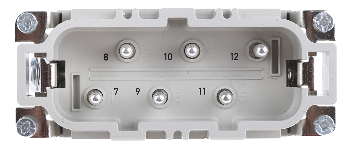 10170600 EPIC Heavy Duty Power Connector Insert, 35A, HBS Series Male, 12 Contacts