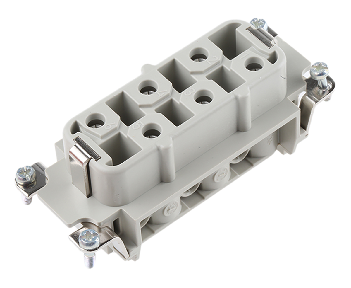 10171000 EPIC Heavy Duty Power Connector Insert, 35A, HBS Series Female, 6 Contacts