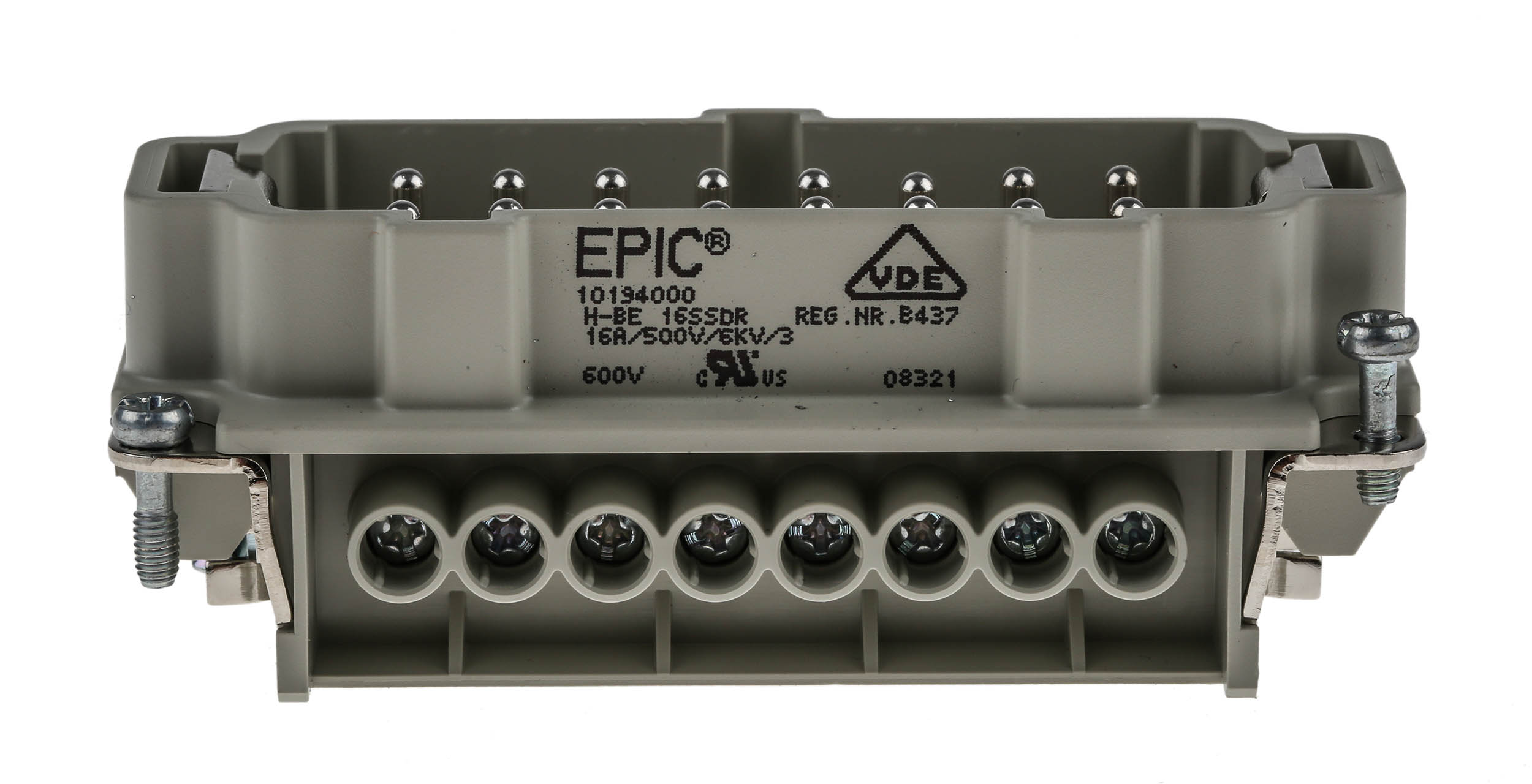 10194000 EPIC Heavy Duty Power Connector, 16A, H-BE Series Male, 16 Contacts