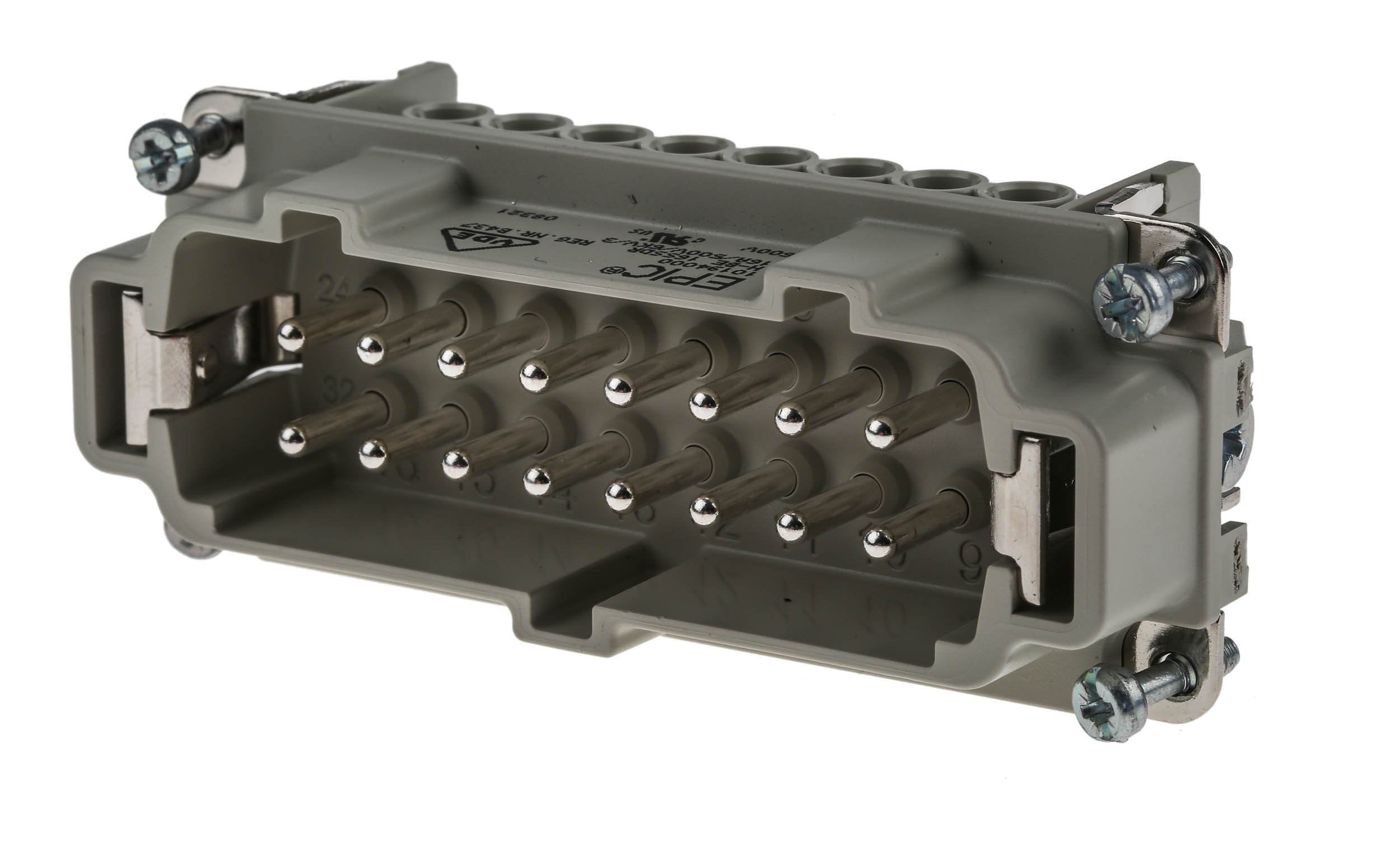 10194000 EPIC Heavy Duty Power Connector, 16A, H-BE Series Male, 16 Contacts