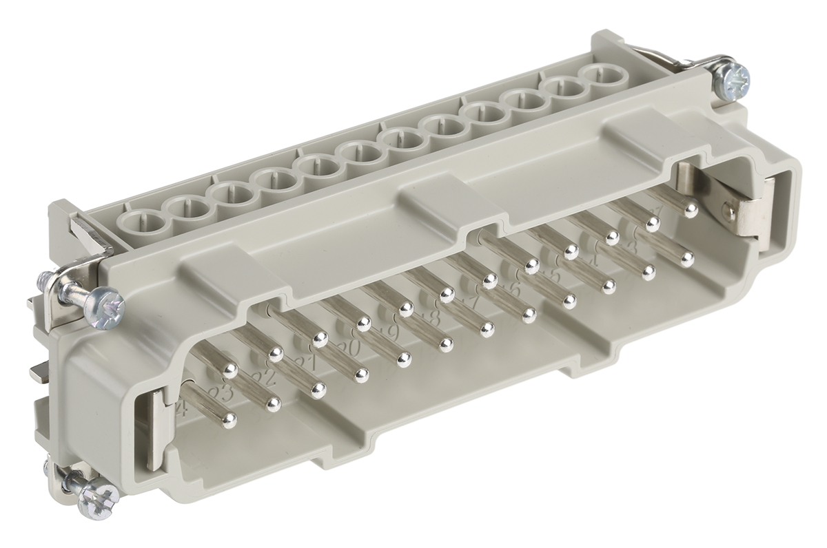 EPIC Heavy Duty Power Connector, 16A, H-BE Series Male, 24 Contacts