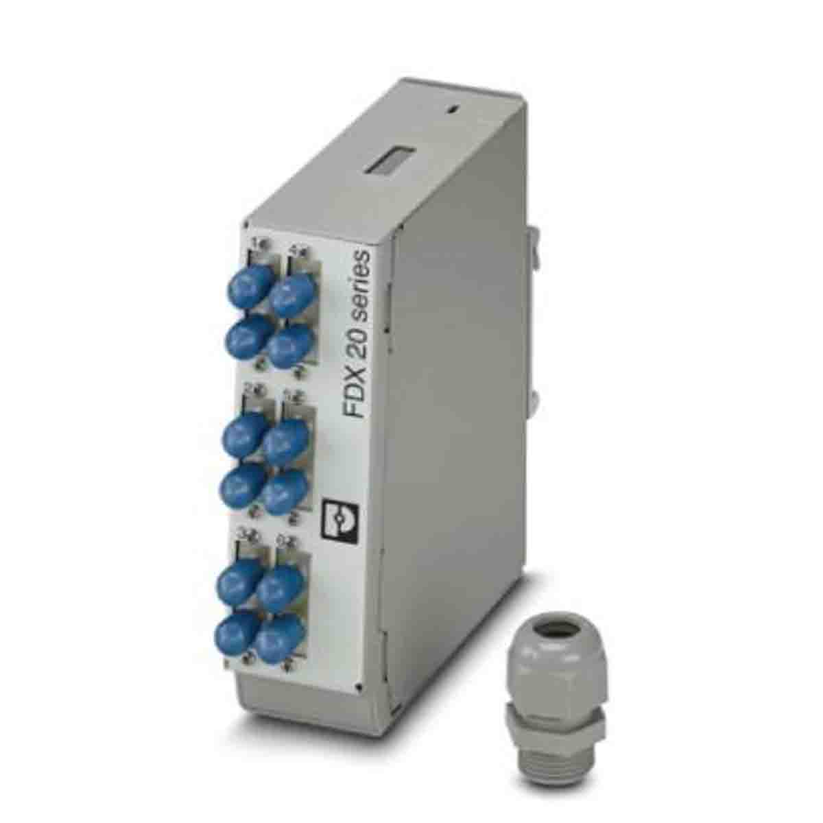 Phoenix Contact 6 Port ST, Duplex Fibre Optic Patch Panel With 2 Ports Populated 130 mm