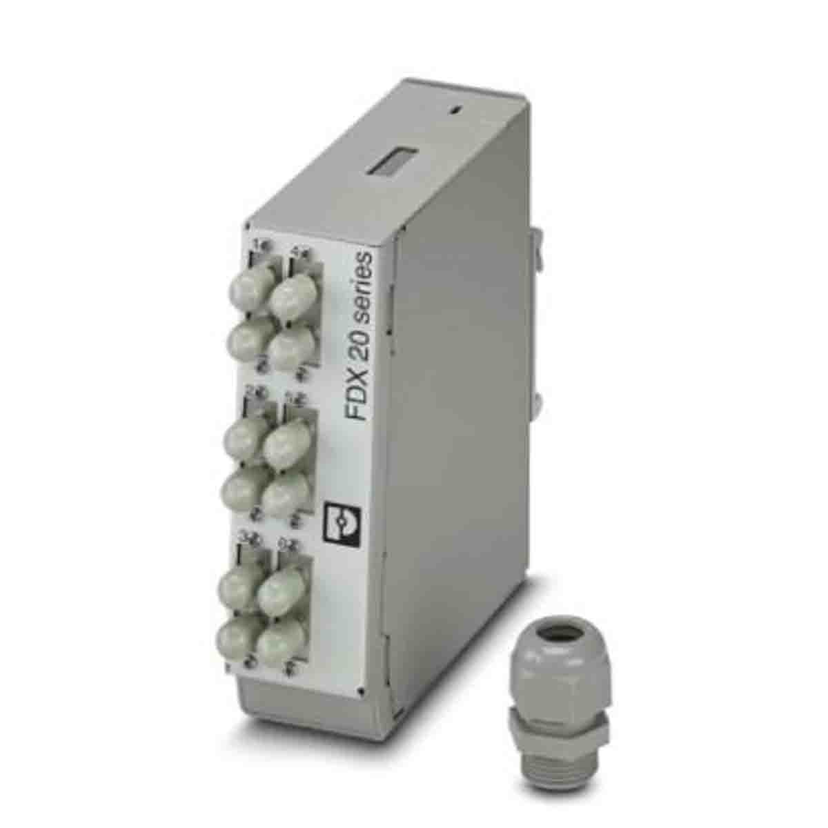 Phoenix Contact 6 Port ST, Duplex Fibre Optic Patch Panel With 2 Ports Populated 130 mm