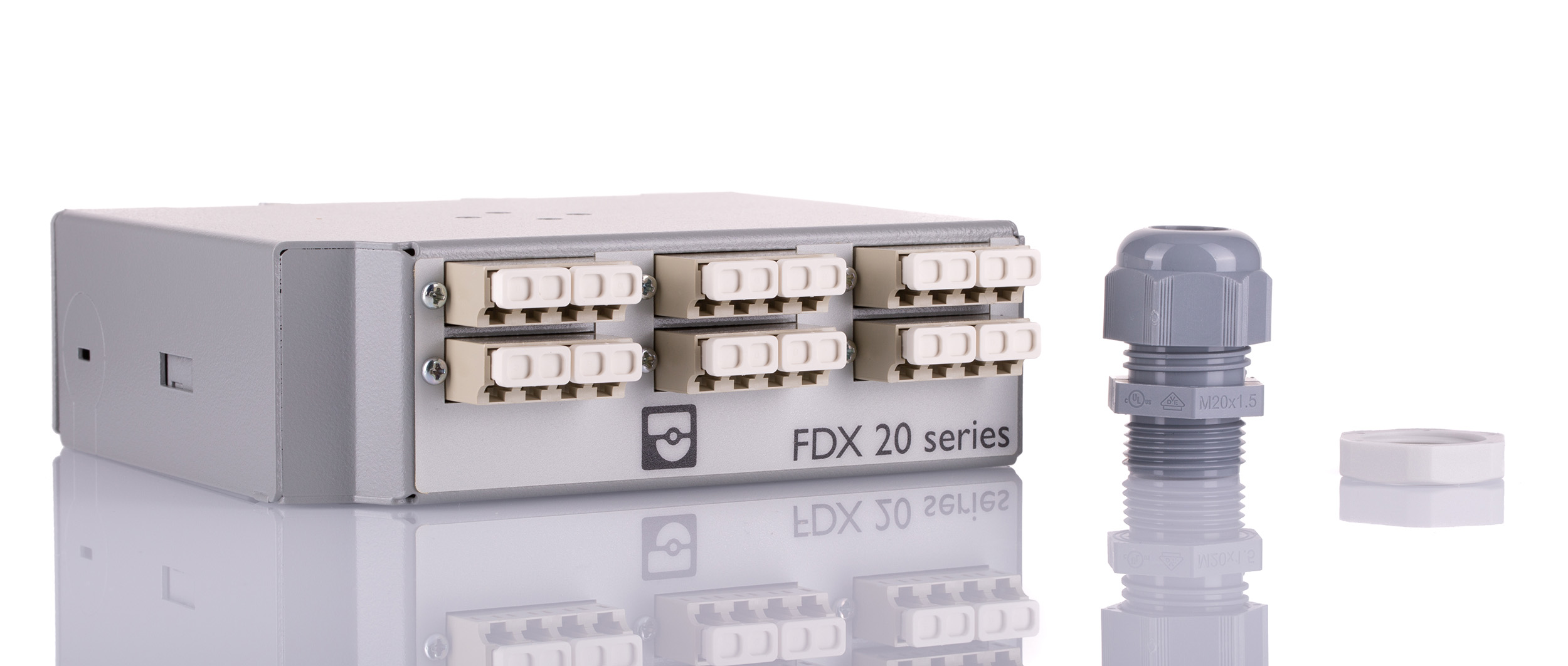 Phoenix Contact 12 Port LC, Duplex Fibre Optic Patch Panel With 2 Ports Populated 130 mm