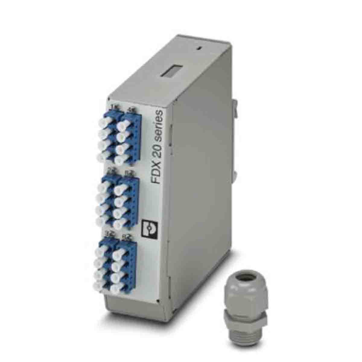 Phoenix Contact 12 Port LC, Duplex Fibre Optic Patch Panel With 2 Ports Populated 130 mm