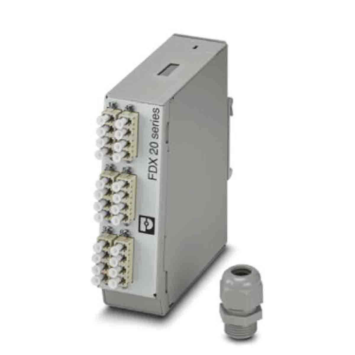 Phoenix Contact 12 Port LC, Duplex Fibre Optic Patch Panel With 2 Ports Populated 130 mm