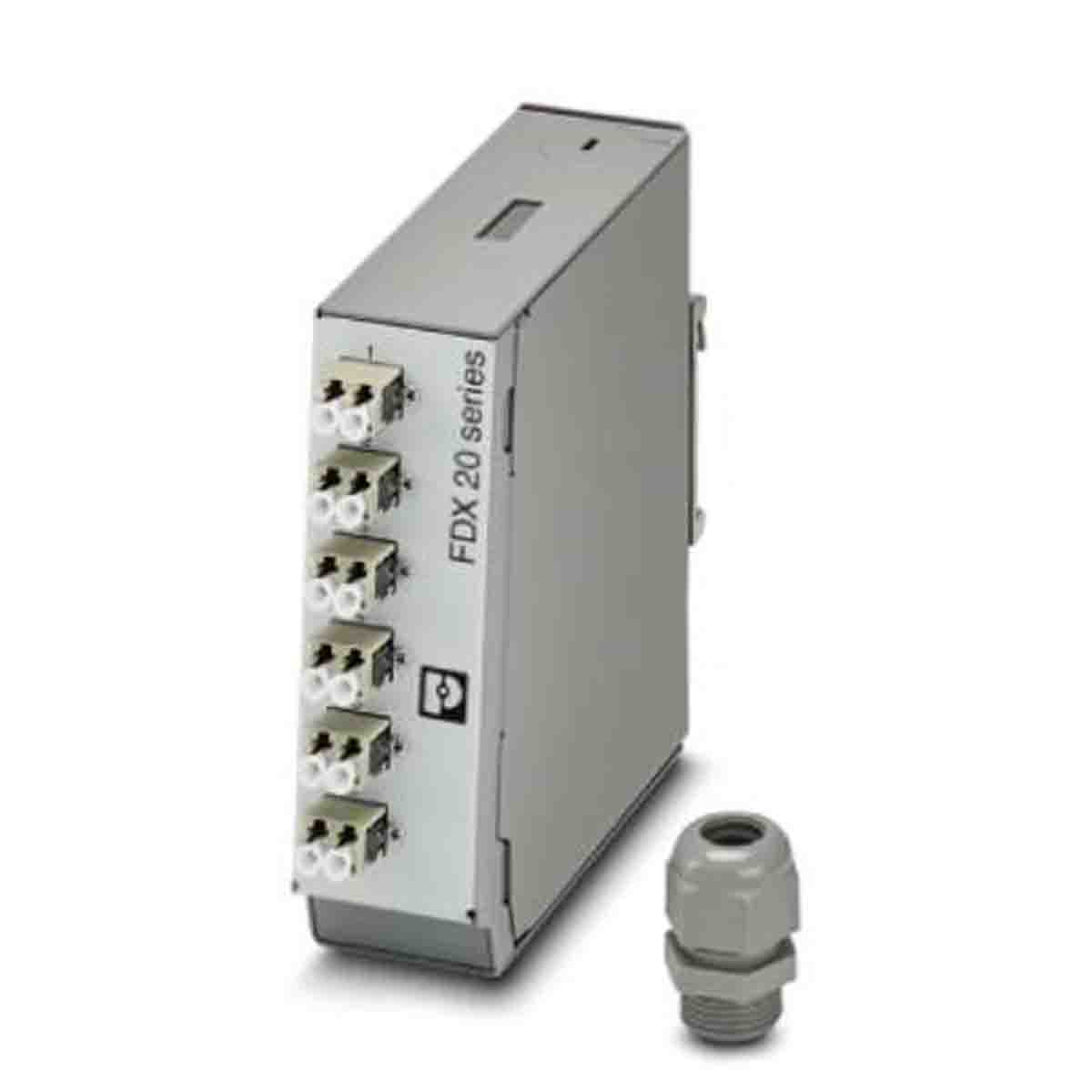 Phoenix Contact 6 Port LC, Duplex Fibre Optic Patch Panel With 2 Ports Populated 130 mm