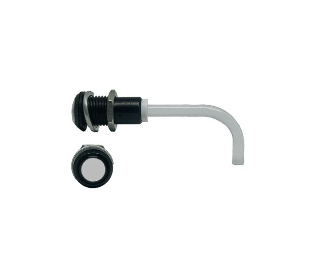 RHD-1100-1500-F9PD67PR Bivar, Panel Mount Right Angle LED Light Pipe, Diffused Round Lens