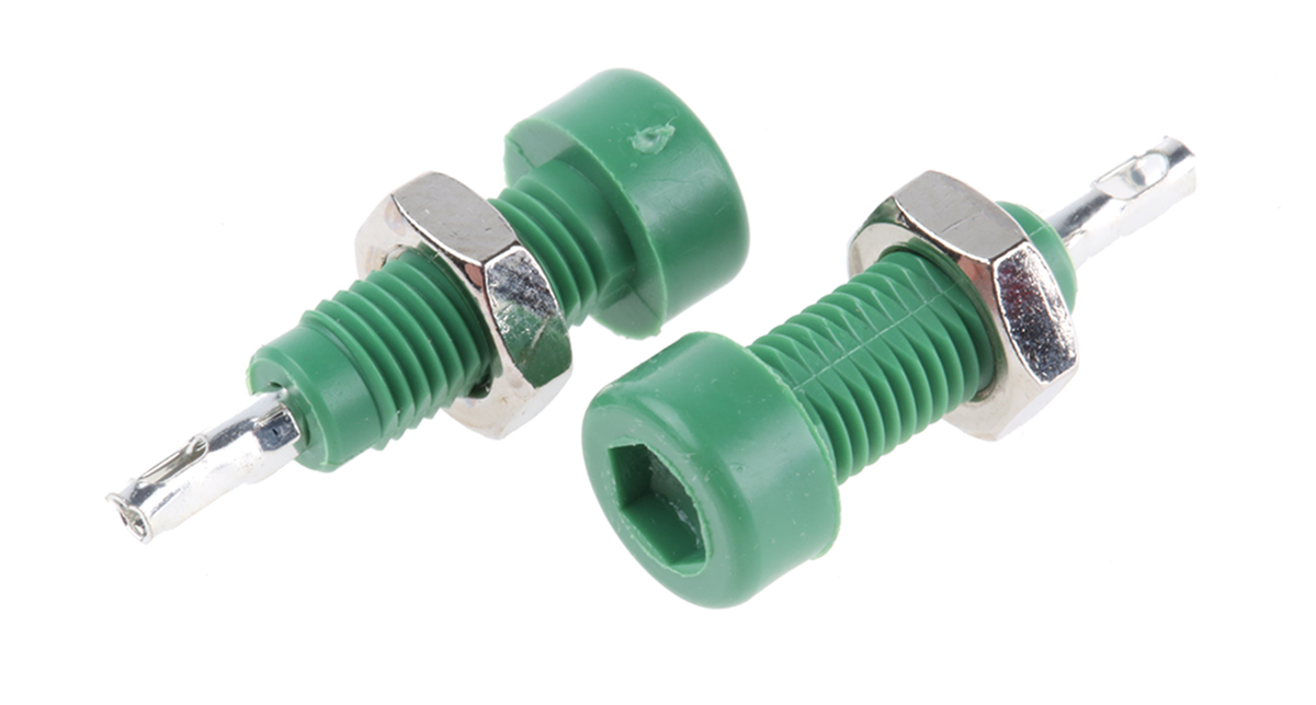 WIMA Green Female Test Socket, 2 mm Connector, Solder Termination, Tin Plating