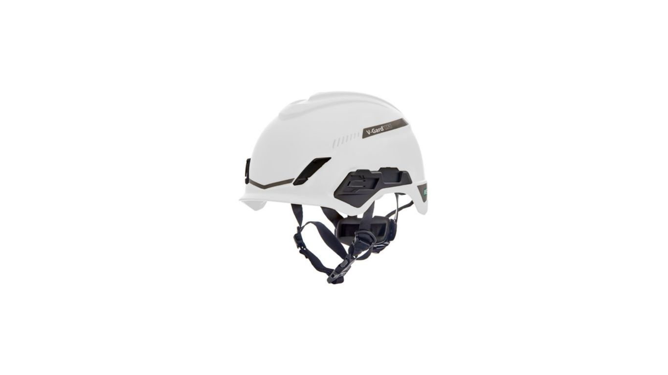 MSA Safety White Safety Helmet Chin Strap Included Ventilated Adjustable