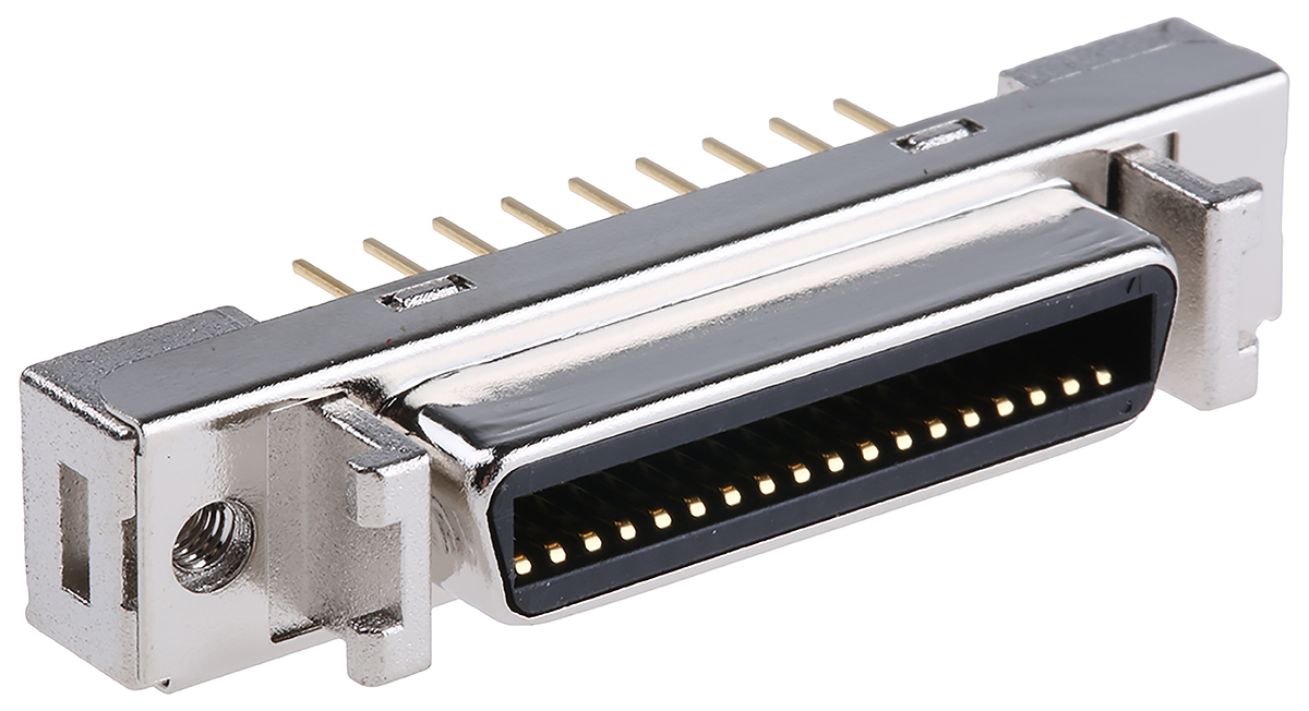 3M 36 Way Female Straight Through Hole SCSI Connector 2.54 mm Pitch, Solder