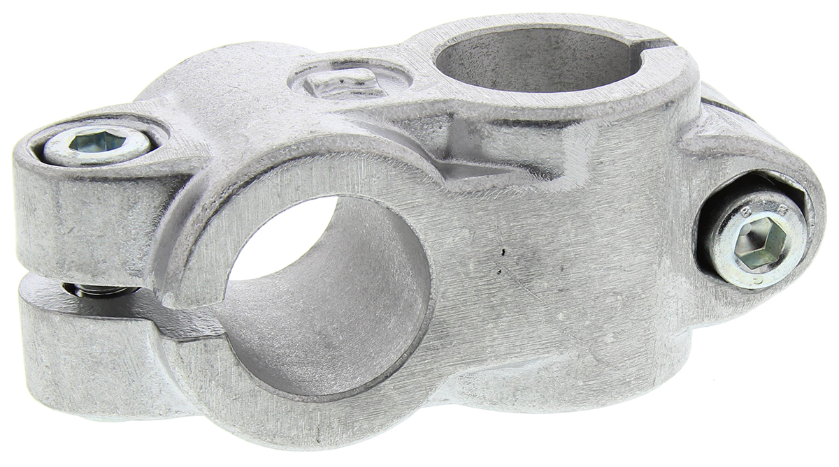 Rose+Krieger M8 Cross Clamp, Connecting Component, Strut Profile 25 mm, Groove Size 40 mm, Round Tube Size 25.1 mm