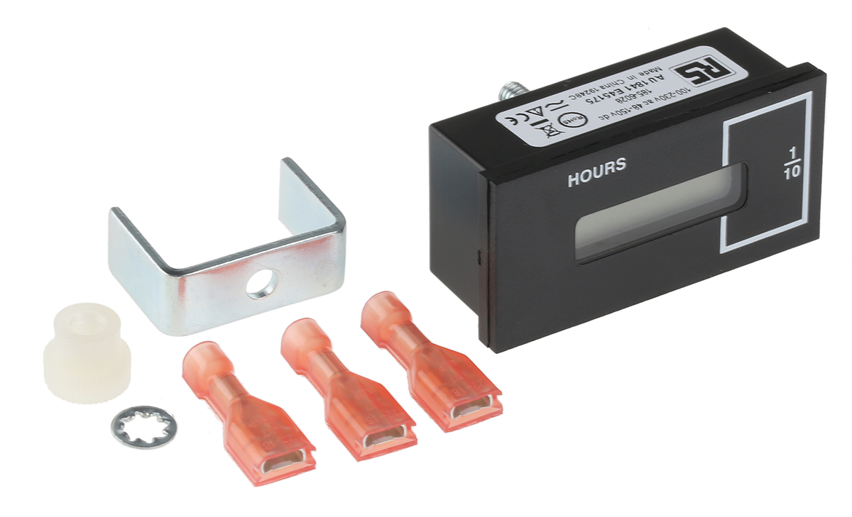 185-6028 Curtis Hour Meter, 6 Digit LCD, 100 → 230 V ac, 48 → 150 V dc