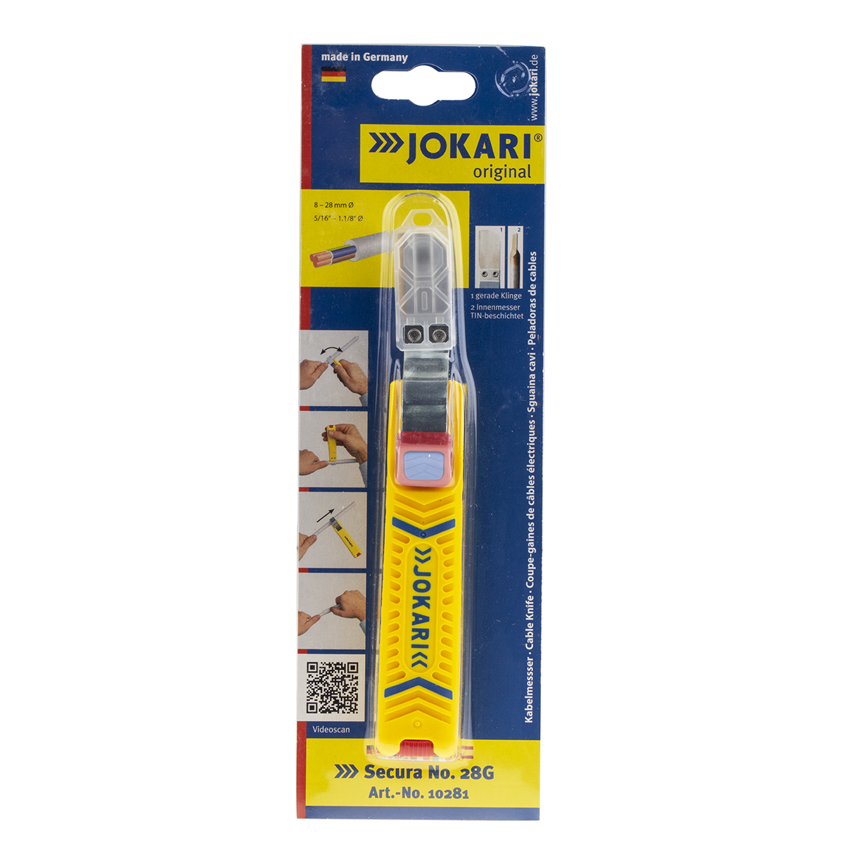 10281 Jokari Multi-Core Wire Stripper, 8 to 28 mm, 28 mm Overall