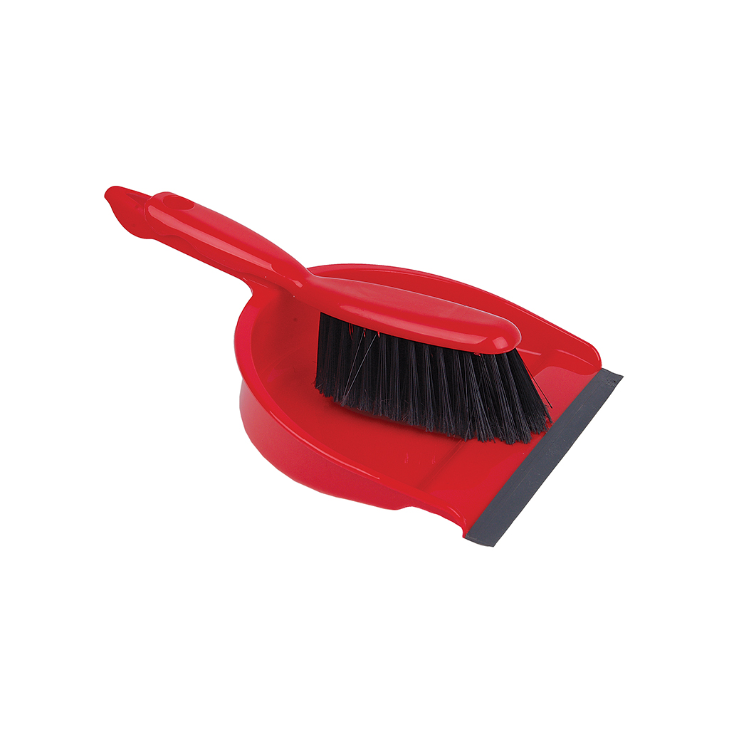 Robert Scott Red Dustpan & Brush for Dust Cleaning