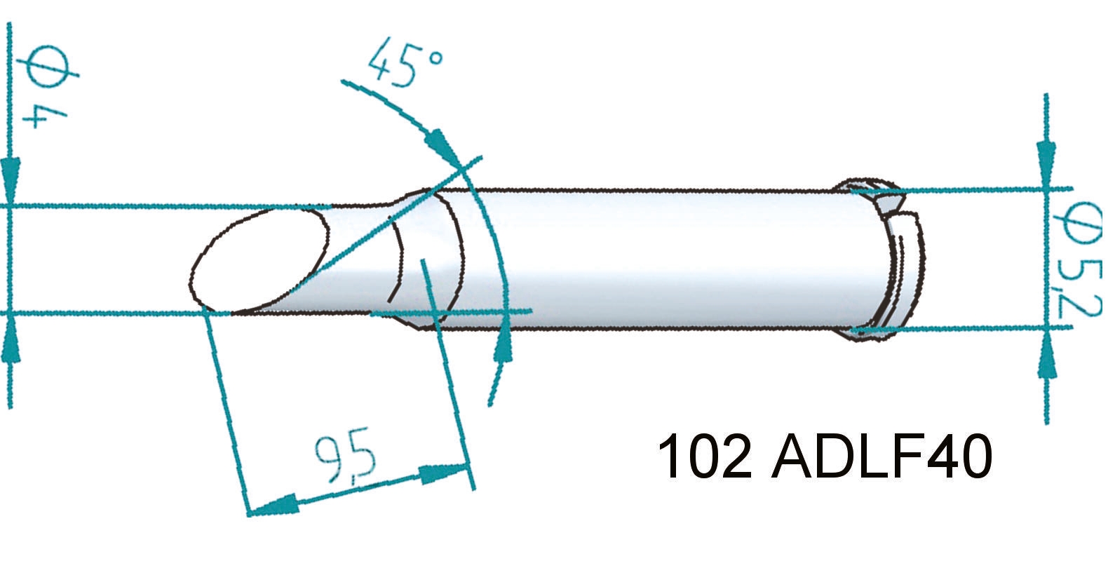 Ersa 4 mm Hoof 30.5 mm Soldering Iron Tip for use with i-Tool