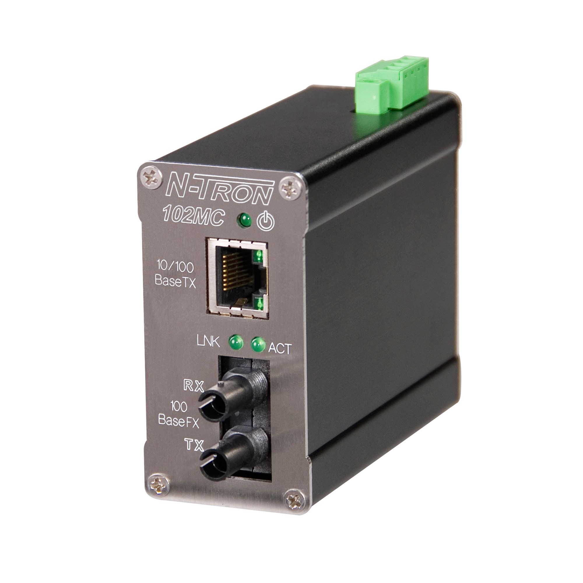 N-Tron RJ45 Media Converter, Multimode, 100Mbps, Half Duplex, Full Duplex 80 km