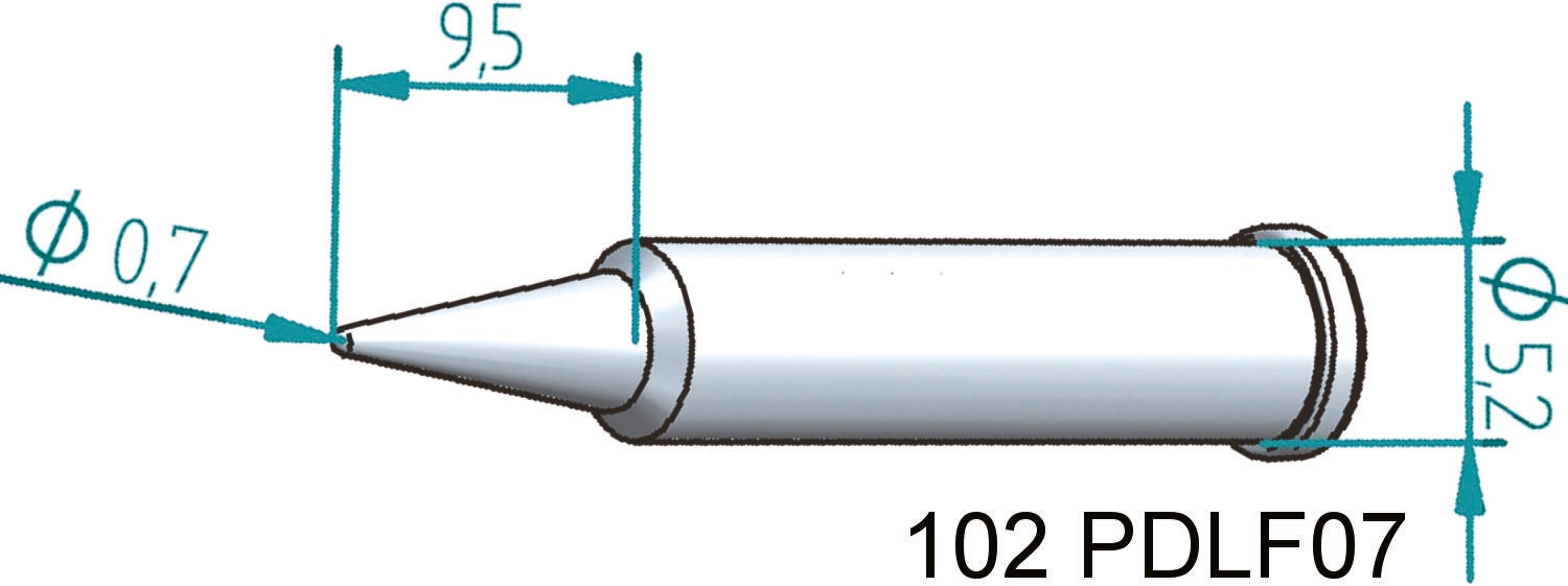 Ersa 0.7 mm Conical 29.3 mm Soldering Iron Tip for use with i-Tool