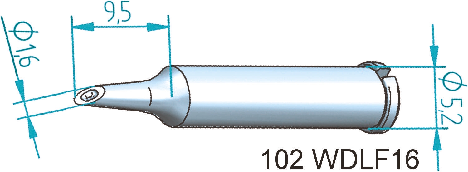 Ersa 1.6 mm Straight Hoof 30.5 mm Soldering Iron Tip for use with i-Tool