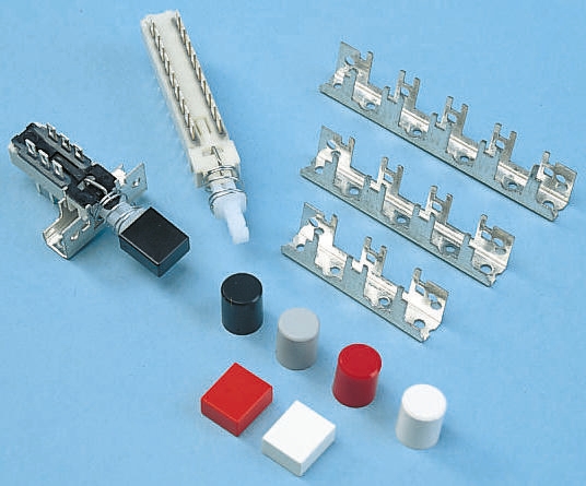 C & K F Series Push Button Switch, Interlock, Momentary, Silicone Elastomer, 12.5 mm Cutout, DPDT, 30 V dc 125 V ac