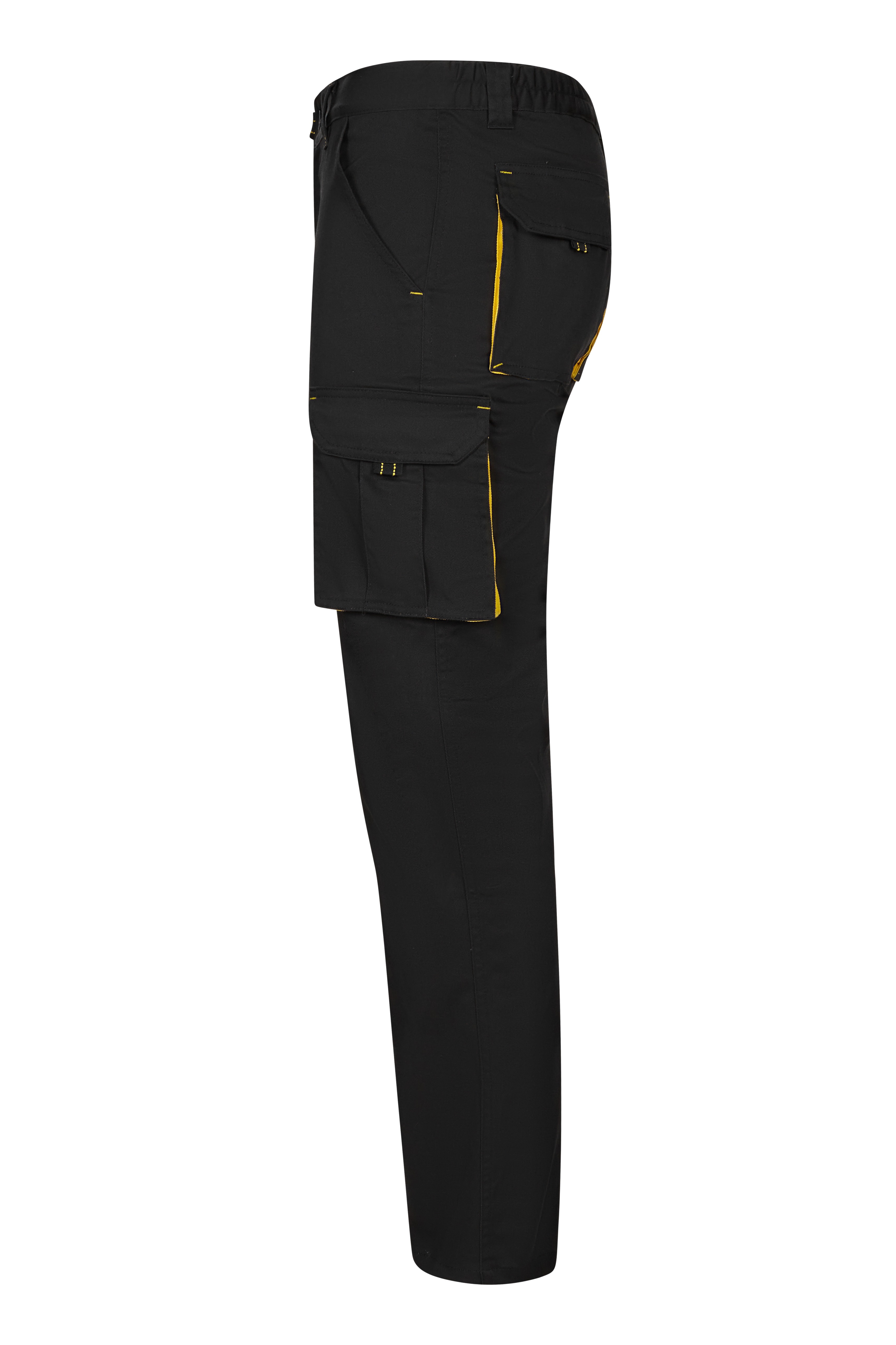 103024s_0017_48 Velilla 103024S Unisex Trousers Black, Yellow 52 cm Waist 109cm Leg