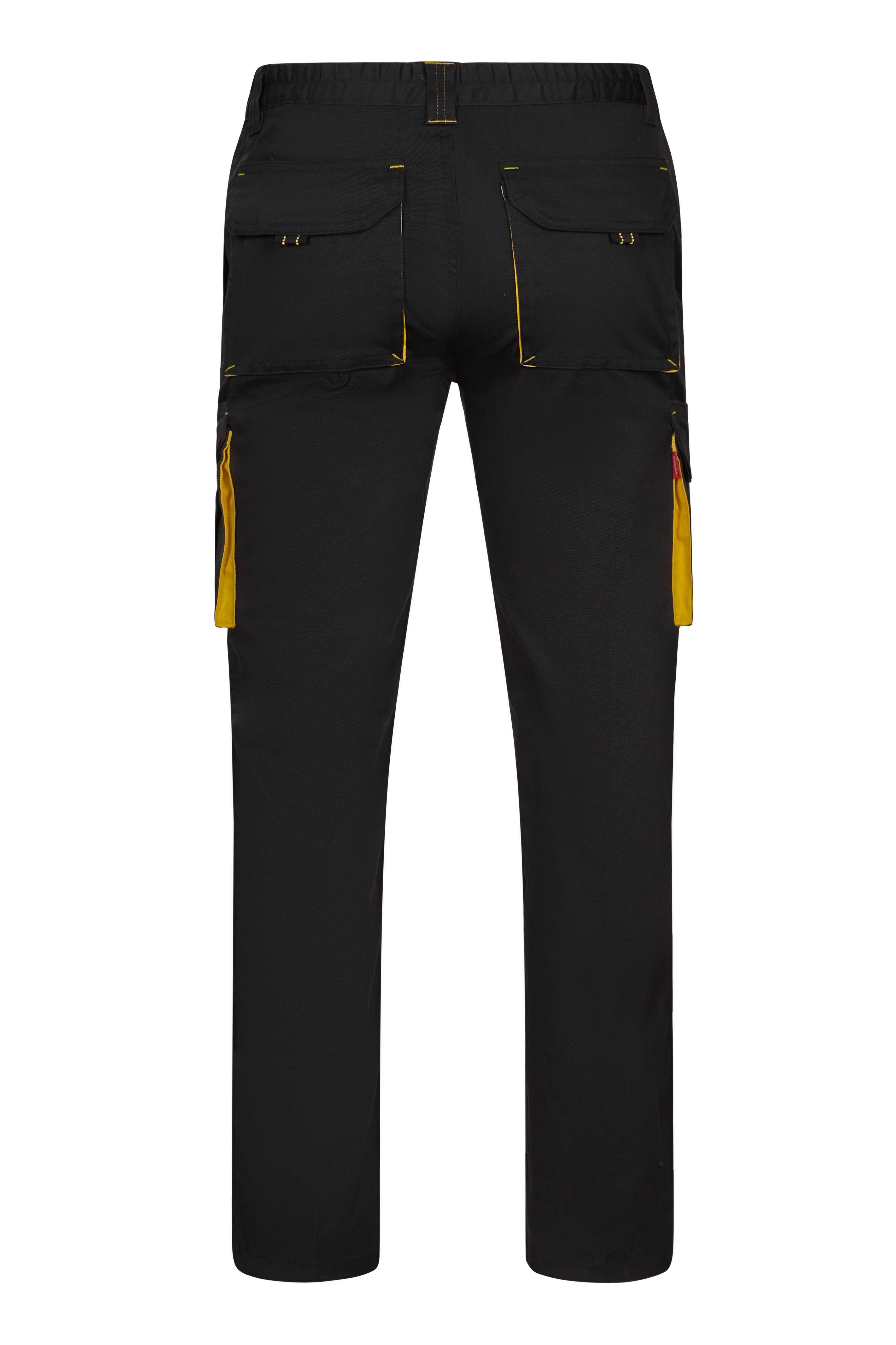 103024s_0017_48 Velilla 103024S Unisex Trousers Black, Yellow 52 cm Waist 109cm Leg