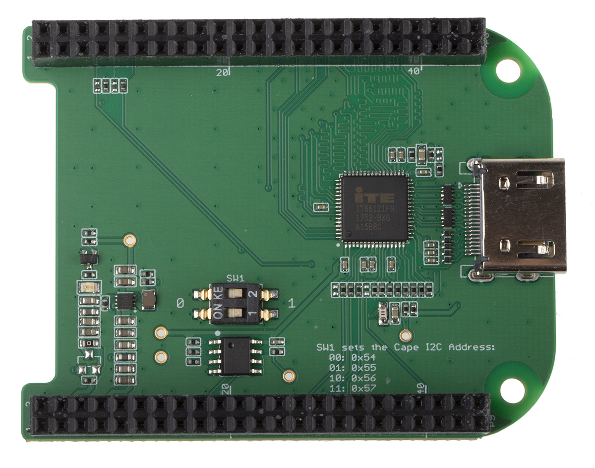 Seeed Studio 103030034 BeagleBone Green HDMI Cape HDMI Expansion Board for mm, 76mm Core Tape