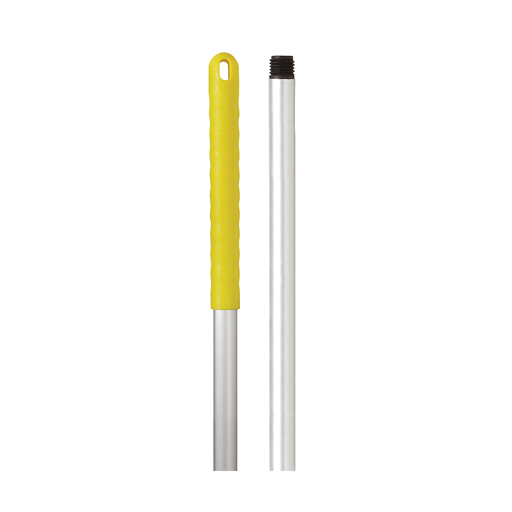 Robert Scott Yellow Aluminium Mop & Broom Handle 1.25 m for use with Washable Brushware, Squeegees, Mops