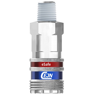 CEJN Zinc Plated Steel Esafe Vented Safety Coupling Male ISO