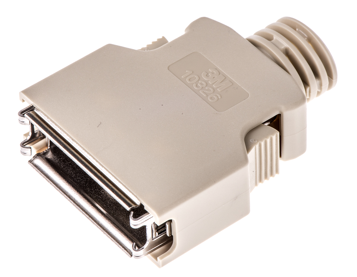 3M 103 Series ABS Straight D-Sub Backshell, 26 Way Strain Relief