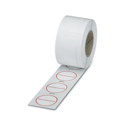Phoenix Contact White Red Print Label Roll, 39 mm Width, 500 Per Roll Qty