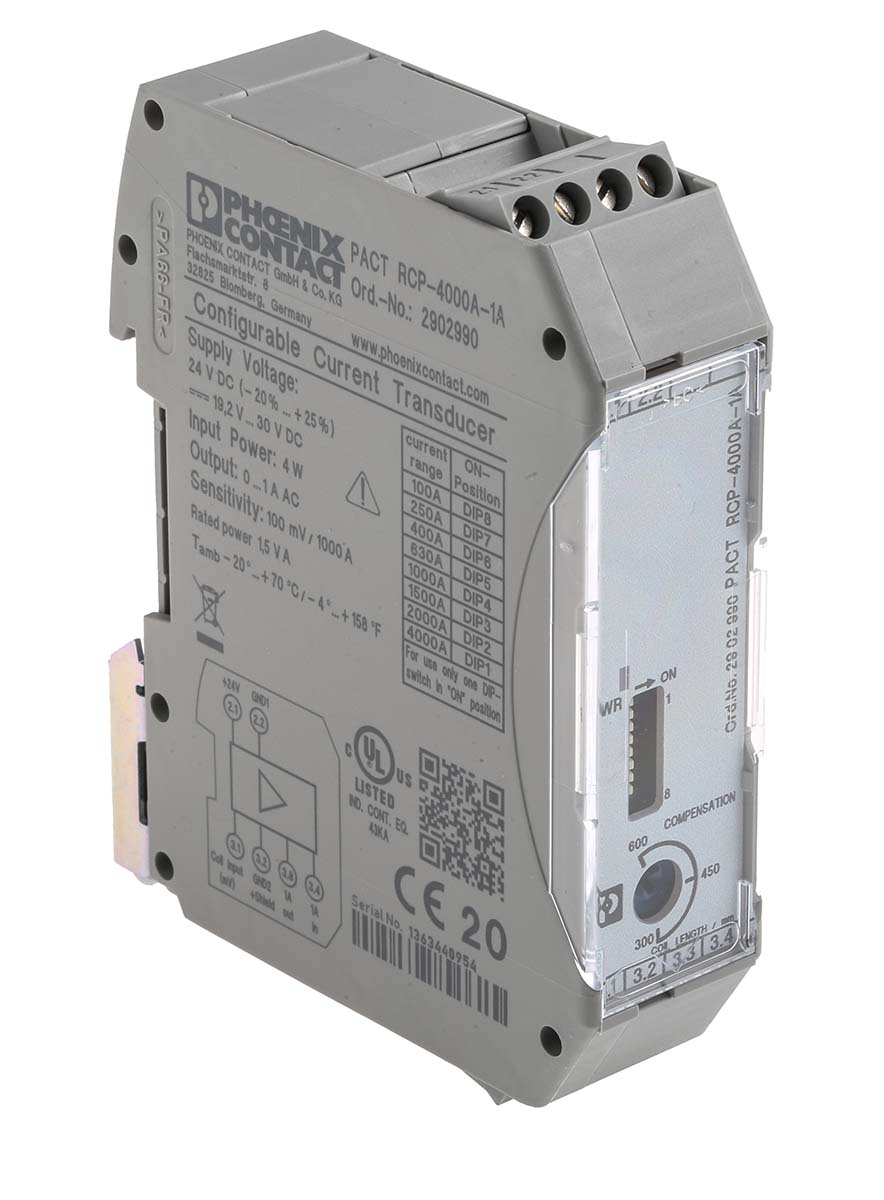 1033483 Phoenix Contact PACT RCP Series Current Transformer 100 A 4 W 8.3 mm Bore