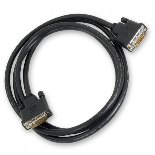 Van Damme, Male DVI-D Dual Link to Male DVI Cable, 1 m Black sheath