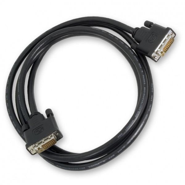 Van Damme, Male DVI-D Dual Link to Male DVI Cable, 5 m Black sheath
