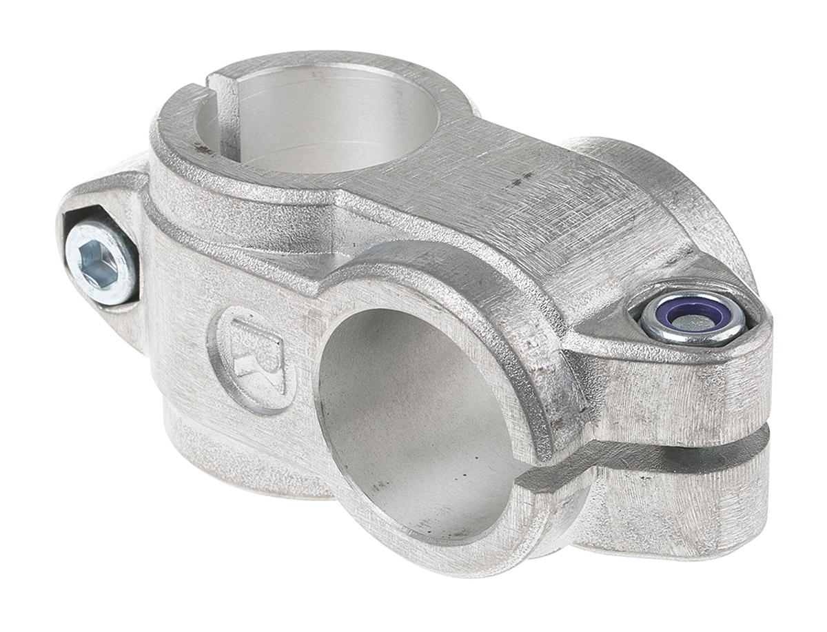 Rose+Krieger M10 Cross Clamp, Connecting Component, Strut Profile 40 mm, Groove Size 60 mm, Round Tube Size 40.17 mm
