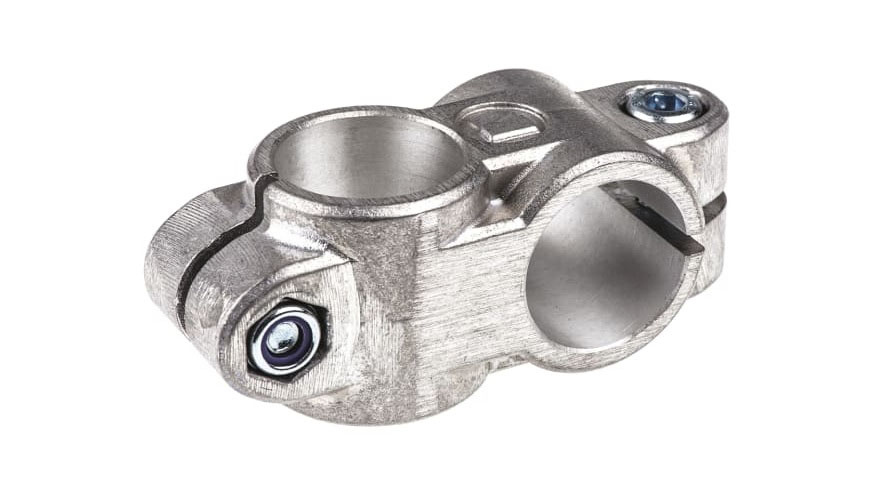104000000200 Rose+Krieger M10 Cross Clamp, Connecting Component, Strut Profile 40 mm, Groove Size 60 mm, Round Tube Size 40.17 mm