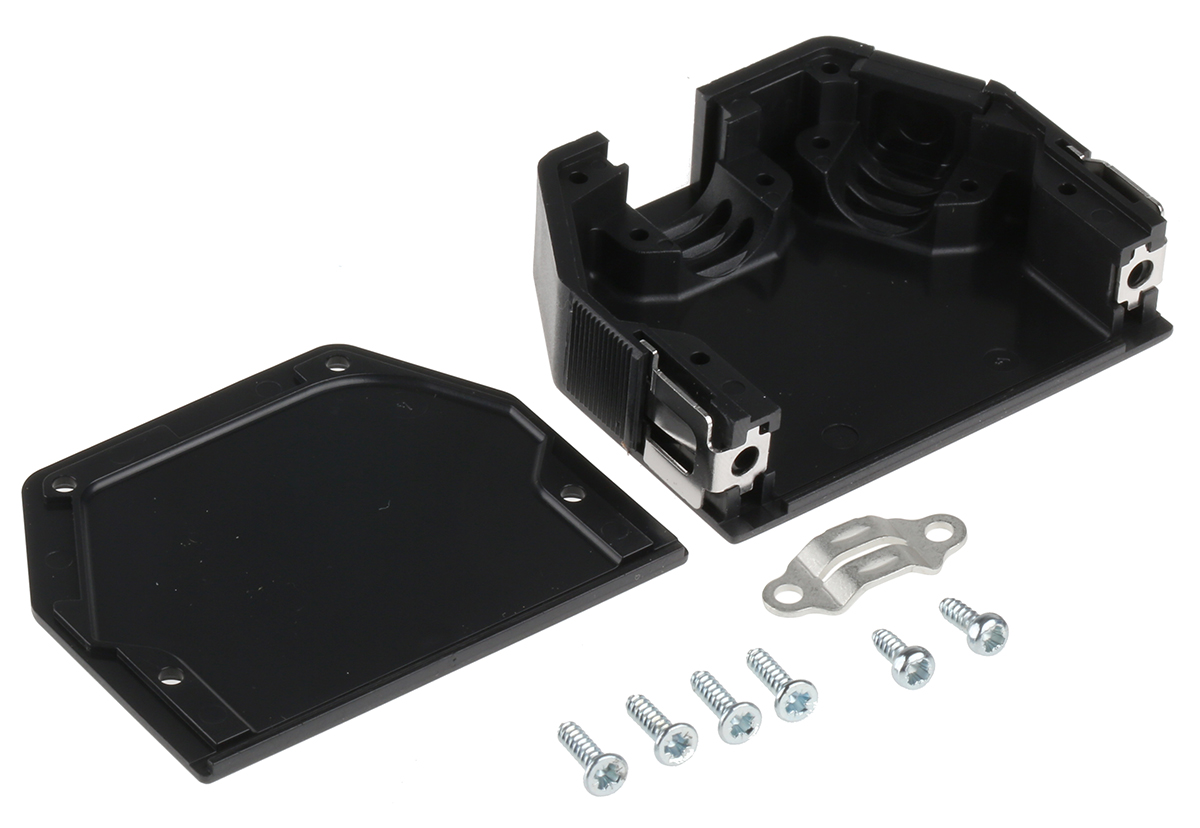 104250b001 Provertha 104 Series ABS Straight D-Sub Backshell, 25 Way