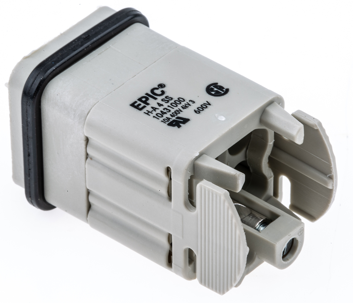 EPIC Heavy Duty Power Connector Insert, 10A, H-A Series Male, 4 Contacts