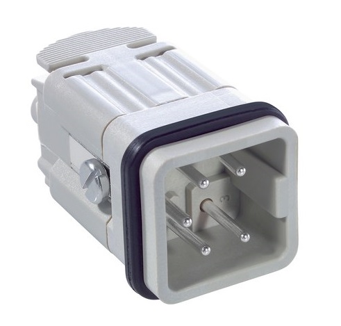 10431000 EPIC Heavy Duty Power Connector Insert, 10A, H-A Series Male, 4 Contacts