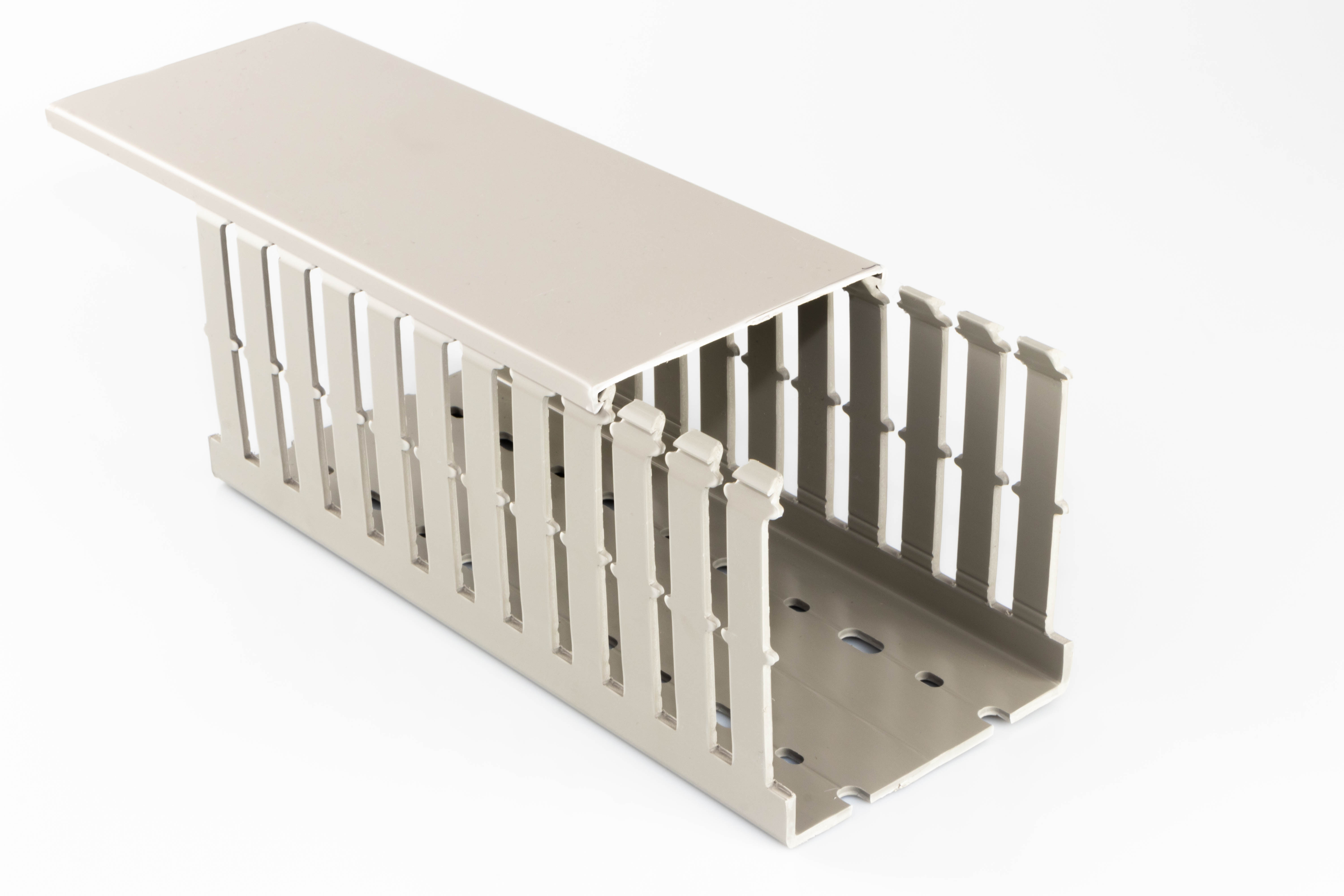 Betaduct 1045 Grey - Open Slot, W37.5mm x D75 mm, L2 m, Polyvinyl Chloride