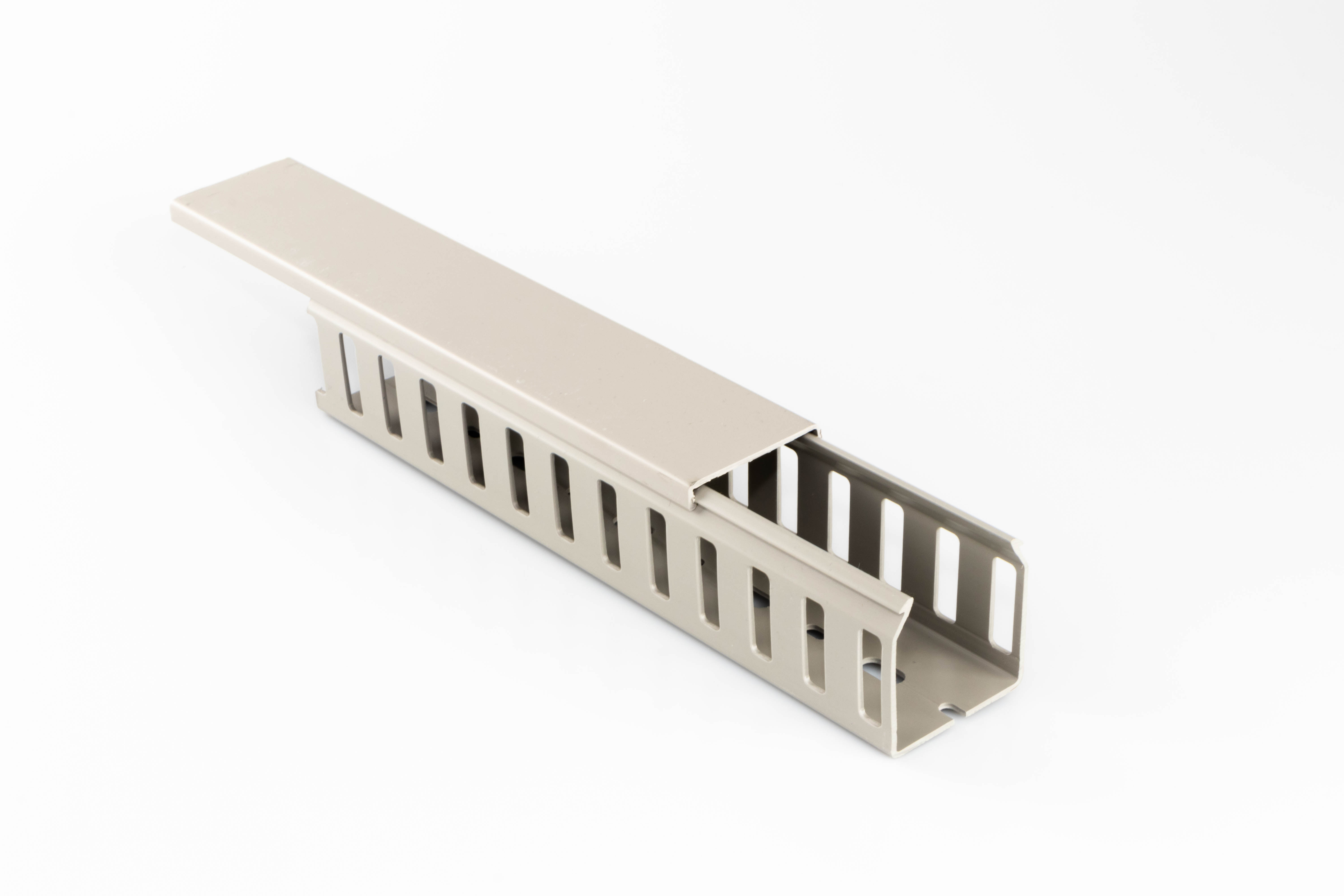 Betaduct 1046 Grey - Open Slot, W100mm x D75 mm, L2 m, Polyvinyl Chloride