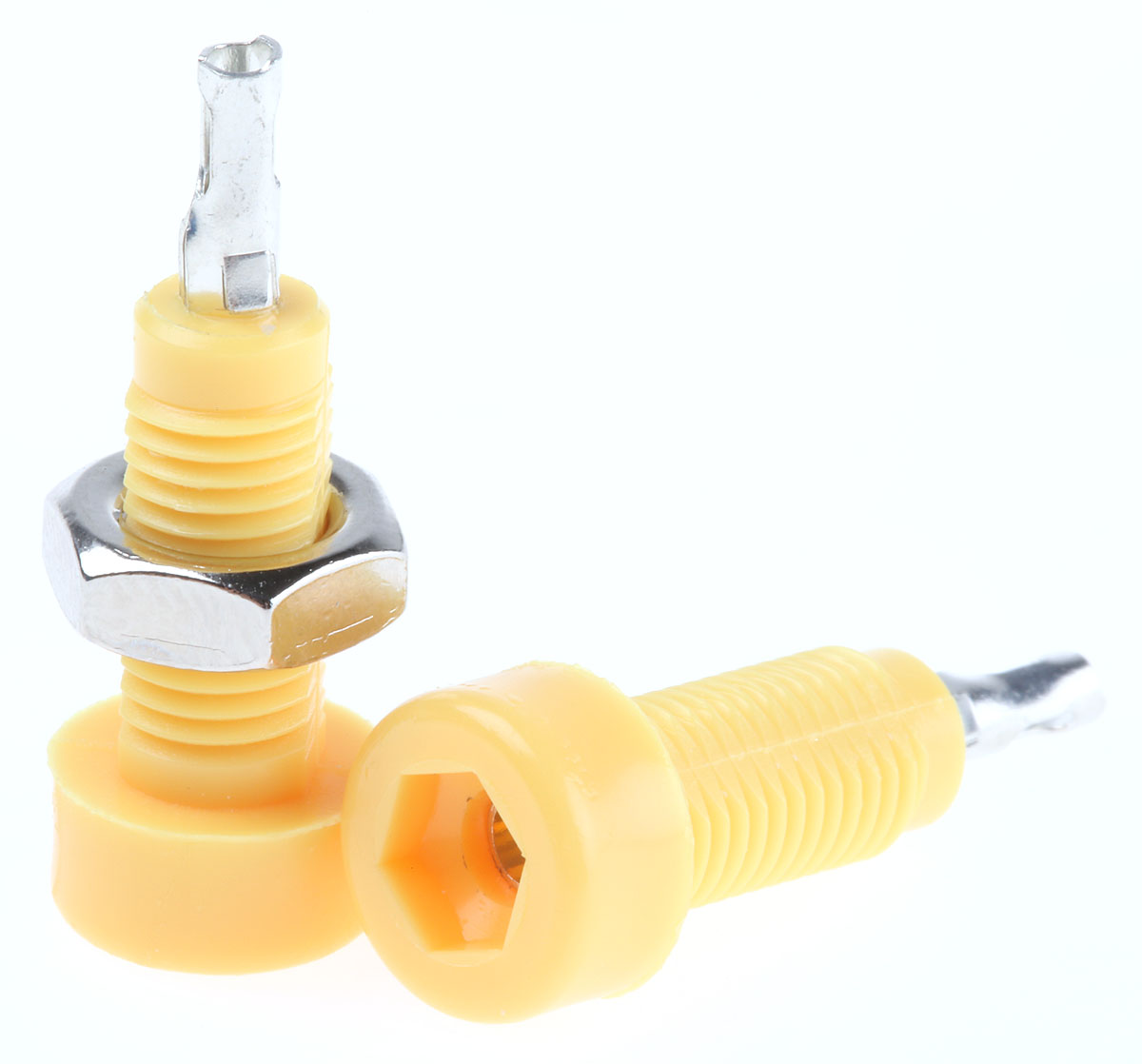 WIMA Yellow Female Test Socket, 2 mm Connector, Solder Termination, Tin Plating