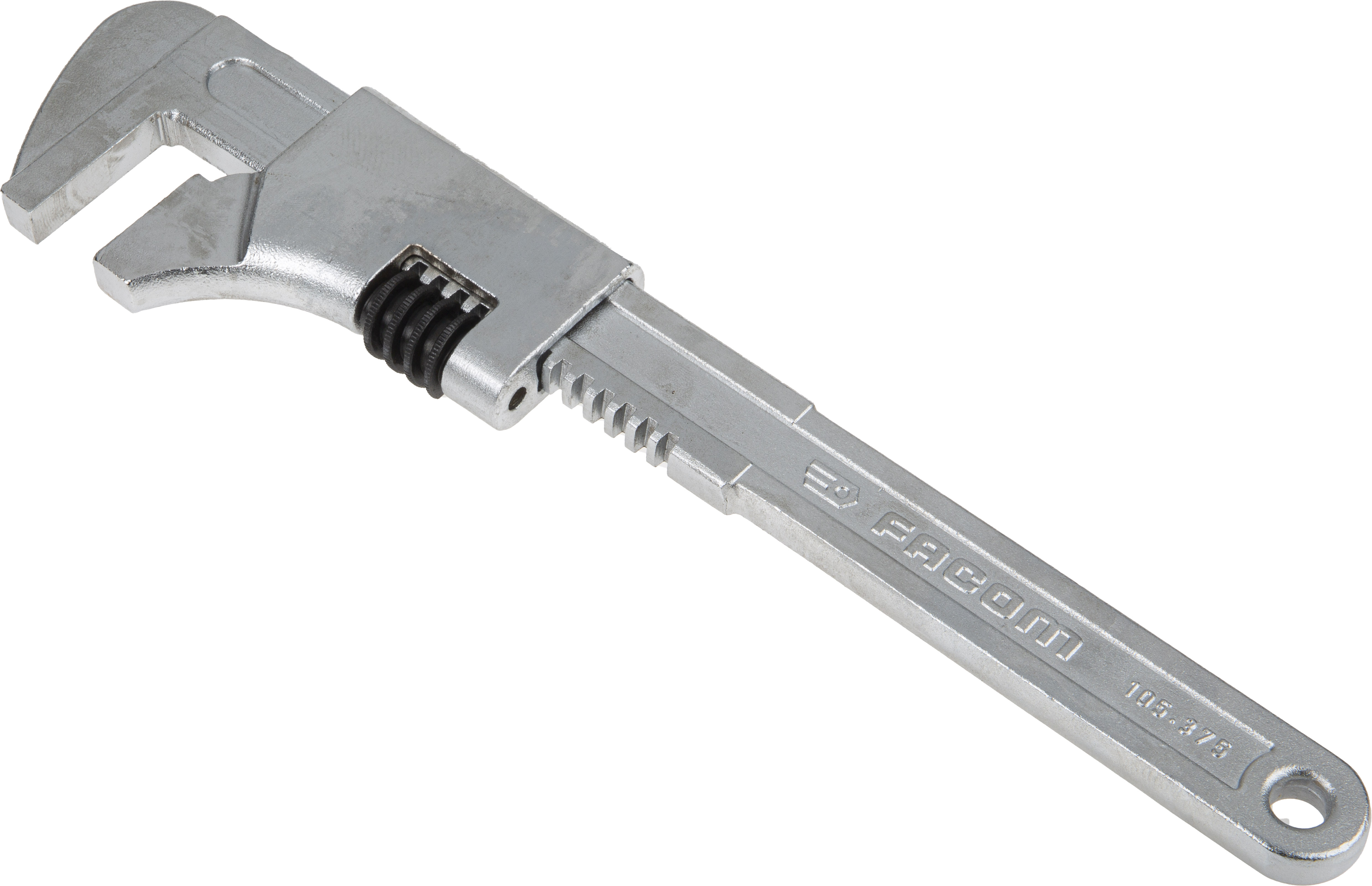 Facom Adjustable Spanner, 375 mm Overall, 80 mm Jaw Capacity, Metal Handle